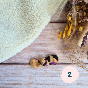 Mini Barrette Beige/orange