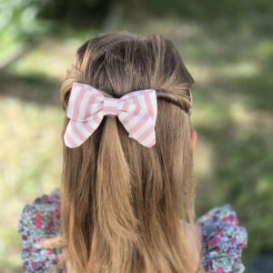 Barrette Rayée rose