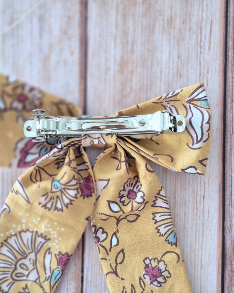 Barrette Maxi Nœud Indien jaune – Image 3