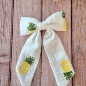 Barrette Maxi Nœud Ananas