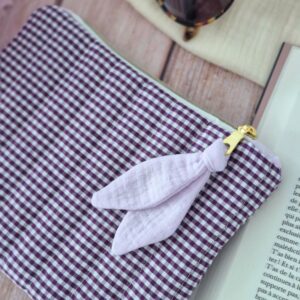 Cadeaux de fin d&rsquo;année – Pochette vichy violet