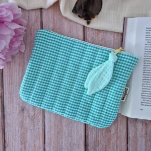 Cadeaux de fin d&rsquo;année – Pochette vichy vert