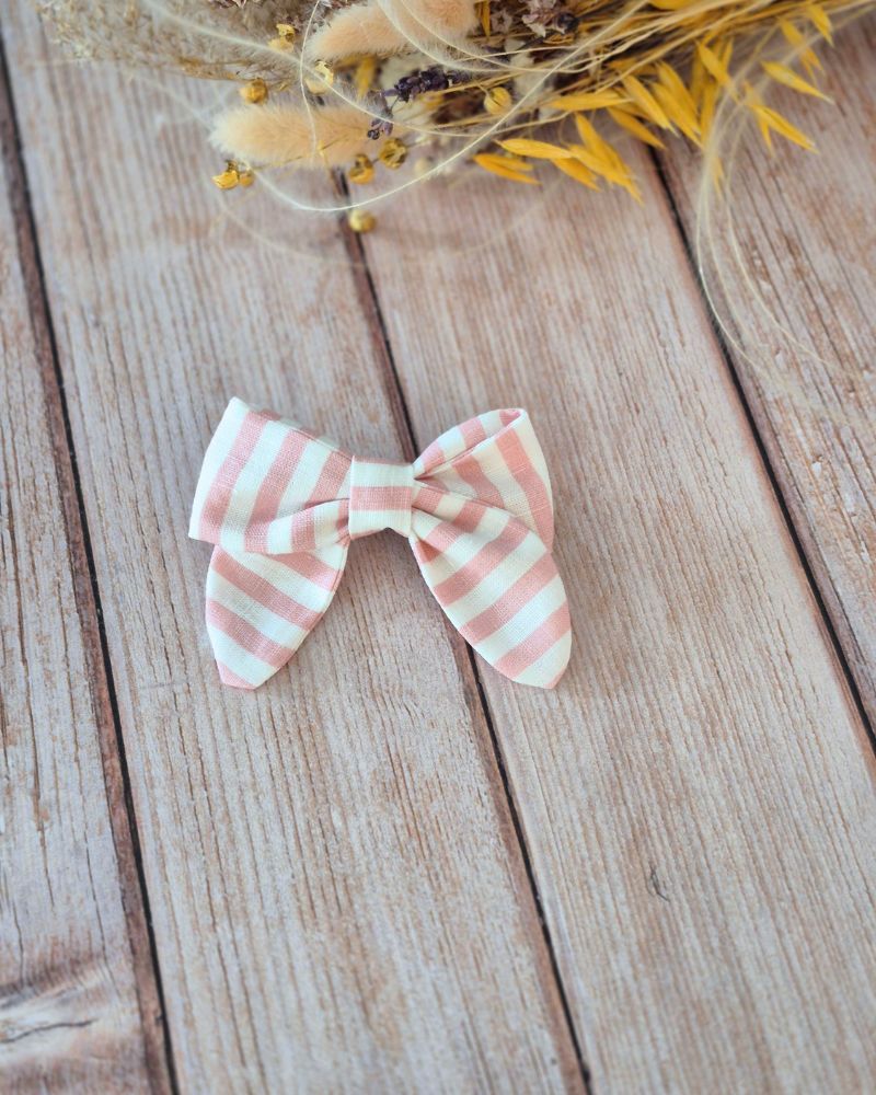 Barrette Rayée rose – Image 2