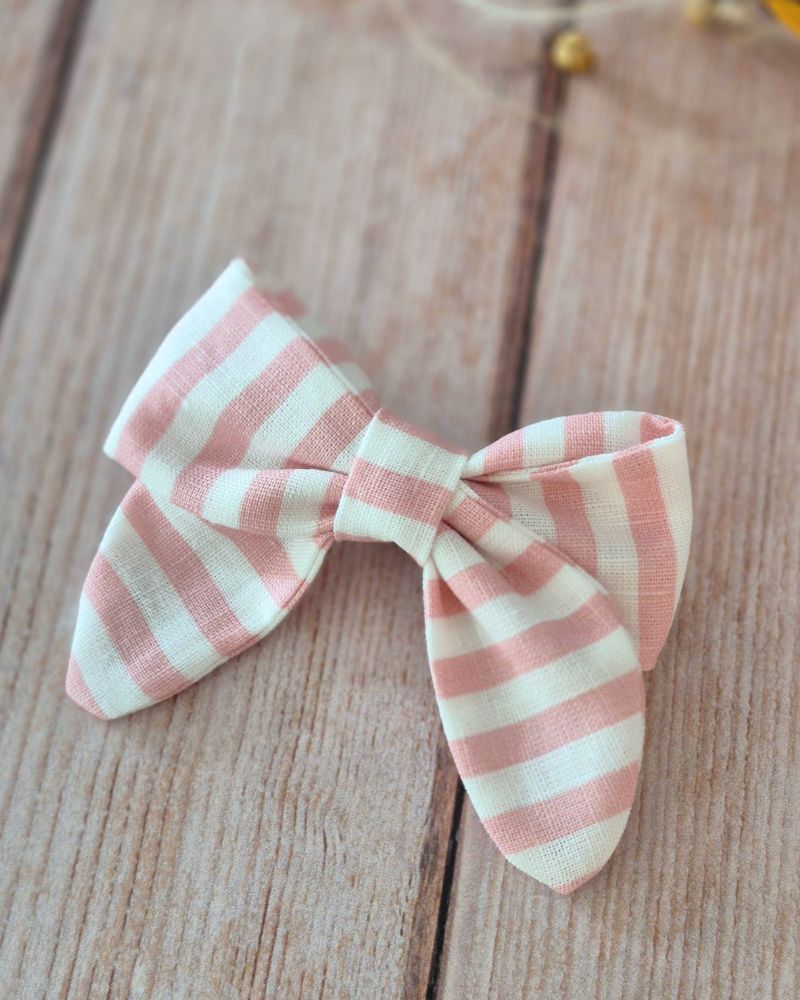 Barrette Rayée rose – Image 3