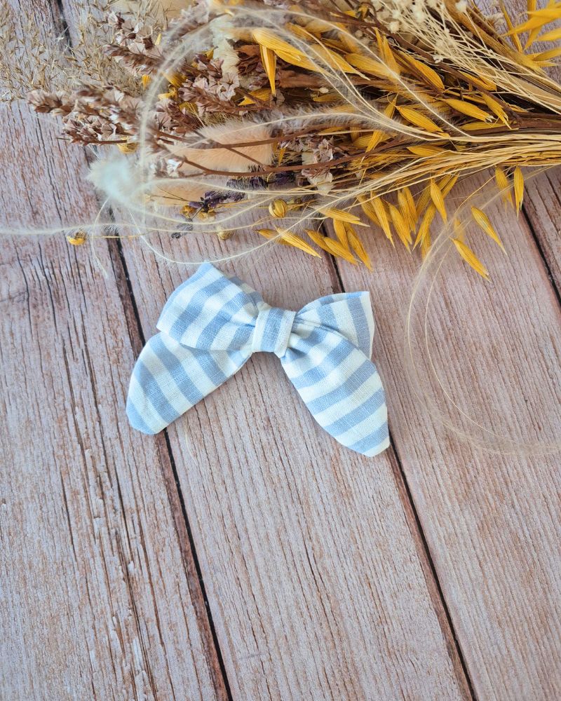 Barrette Rayée bleu